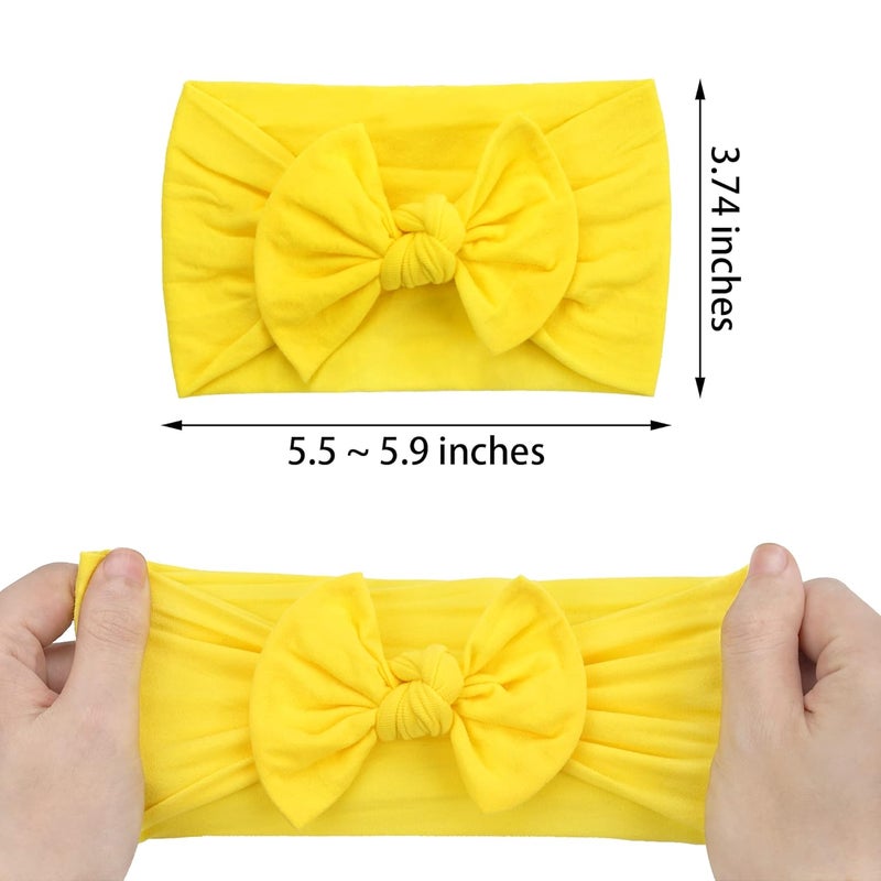 KANGAROO 25 Colors Baby Bows Headbands For Baby Girls,Newborn Infant Toddler Hairbands and Child Hair Accessories - Image 2